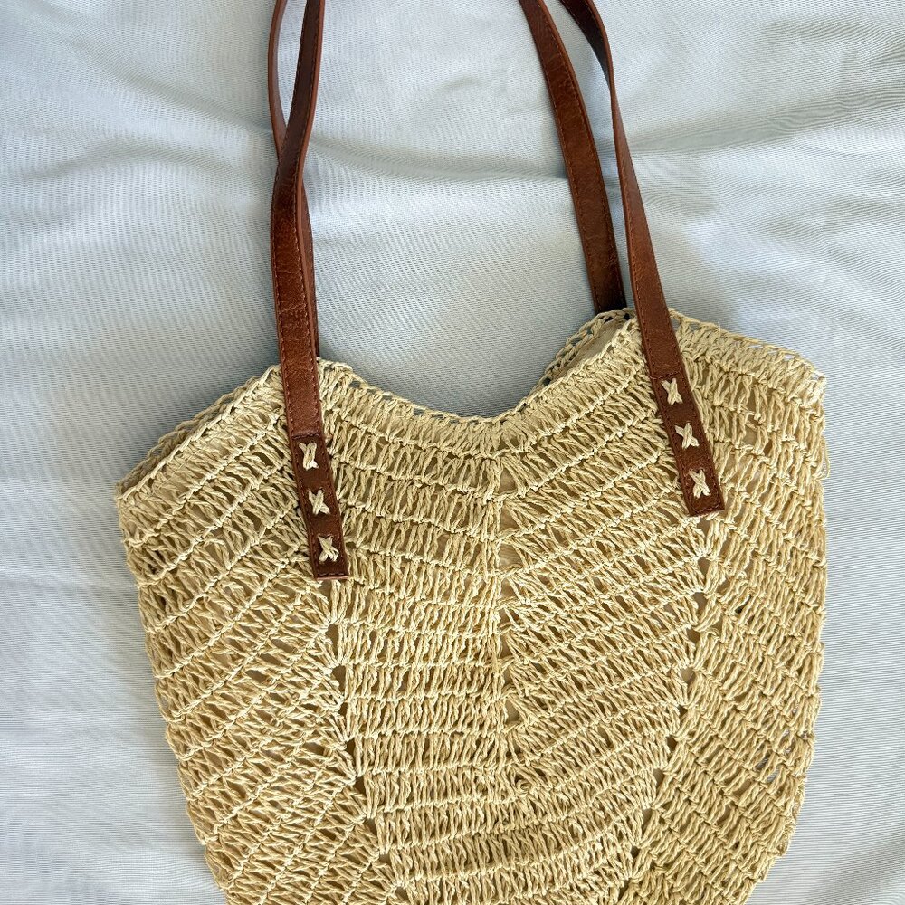 Woven Shoulder Bag Handmade bag Summer Straw market basket bag
